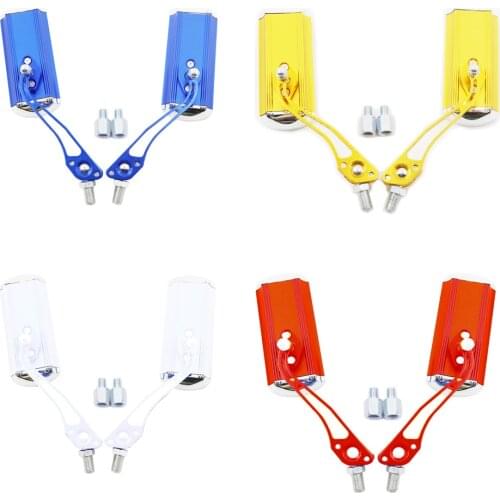 8mm 10mm Black Rectangle Motorcycle Rear View Mirrors For Honda Ruckus 50 NPS50