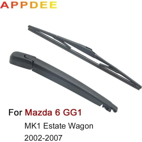APPDEE Wiper 12" Rear Wiper Blade & Arm Set Kit For Mazda 6 GG1 MK1 Estate Wagon 2002-2007 Windshield Windscreen