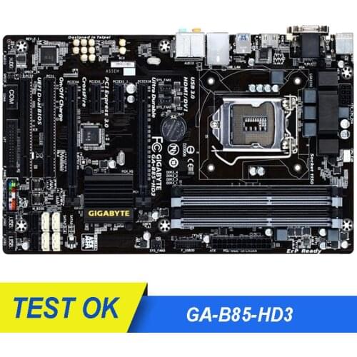 For Gigabyte GA-B85-HD3 Mainboard BOARDS PC LGA 1150 DDR3 B85-HD3 32GB USB3.0 For Intel i3 i5 i7 Used Desktop Motherboard