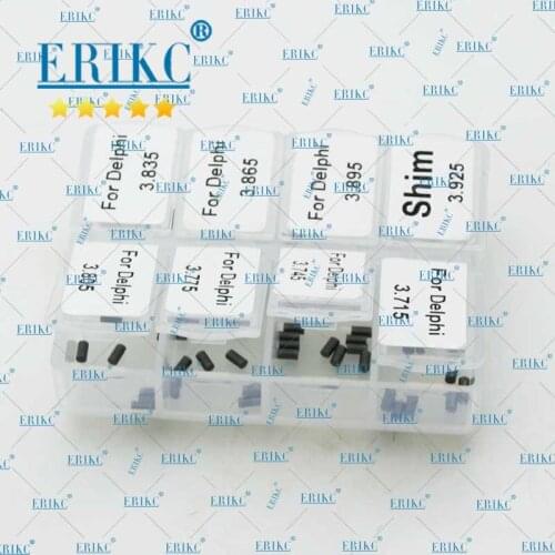 ERIKC 80pcs / set Common Rail Injector Lift Shims Size 3.715mm-3.925mm Injector Nozzle for Injector