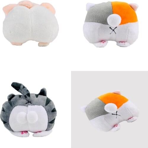 3 Styles Cute Home Cat Natsume Yuujinchou Nyanko Sensei Pet Pig 10CM Butt Tail Pendants Keychain Plush Toy