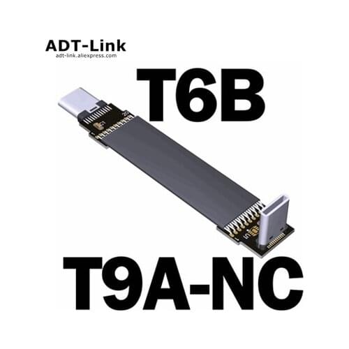 Shield FPV USB 3.1 Type C To Type C Extension Cable 90 Degree Adapter FPC Ribbon Flat USB C Cable 3A 20Gbps EMI Shielding