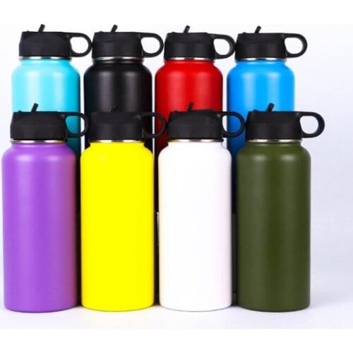 Hot 18oz/32oz/40oz Tumbler Hydro Flask Vacuum Insulated Stainless Steel Water Bottle Wide Mouth Outdoors Sports hydro Bottle Cup