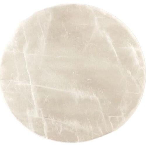 Natural crystals selenite slice round plate spiritual healing product for decoration
