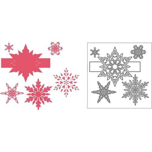 New Crystal Snowflakes Ribbon Craft Embossing Mold 2021 Metal Cutting Dies for DIY Decor Scrapbooking Album Card Making No Stamp