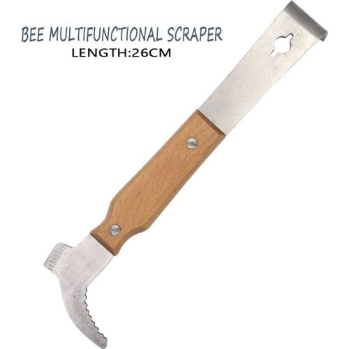Beekeeping Knife Multifunctional Handle Bee Scraper Beekeeping Knife Wooden Handle Cut Honey knife Bee Honeycomb scrape