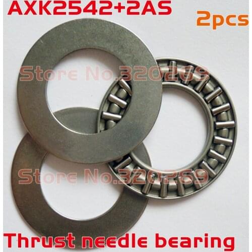 Axial Nadellager 2x AXK2542 25x42x4 Mm Rollenlager Thrust Needle Bearing + 4x AS2542 Unterlegscheibe Washer