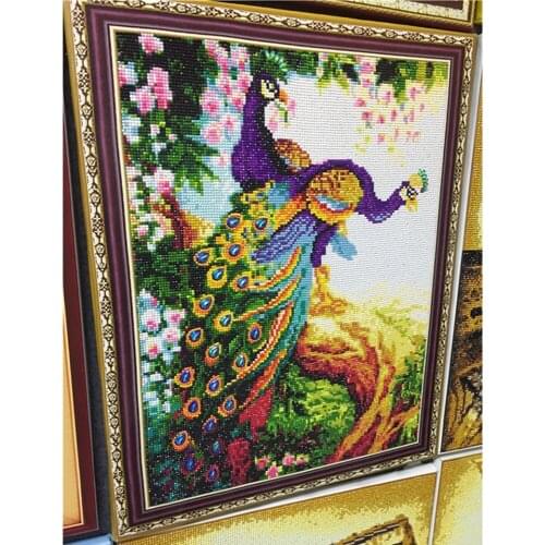 Peacock animals crafts new arrival DIY Crystal full drill square 5D diamond painting 3d cross stitch kit mosaic round rhinestone