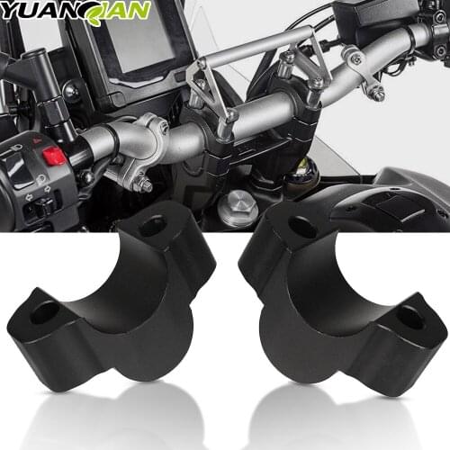For YAMAHA Tenere700 Tenere 700 T7 Rally 2019 2020 2021 20MM Handlebar Risers Height up Adapters aluminum alloy black Bar Risers