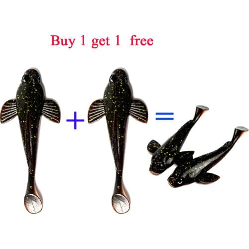 1pc Goby Fishing Lure Soft Bait Swimbaits 17g 12cm Black Jumping Dark Sleeper Jig T Tail Bass Lure Pesca Leurre Souple Brochet