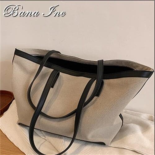 Luxury Women Bag Large Capacity Shopper Bags For Women Canvas Totes Bag Shopping Shoulder Purse Female Daily Casual Shopping Bag