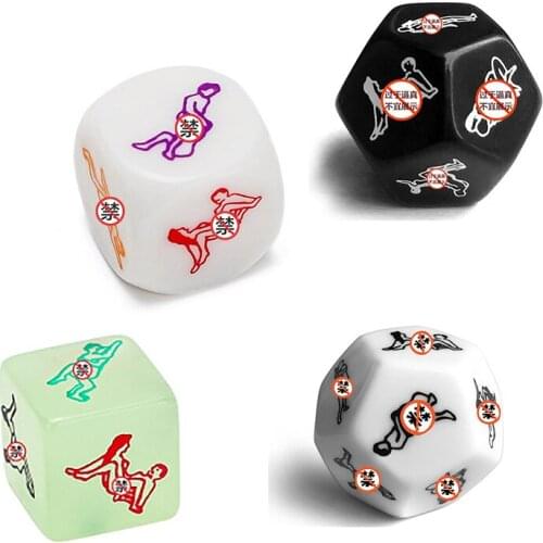 Sex Toys For Couples Adult Games Funny Sex Dice 12 Sides Sex Romance Love Humour Gambling Erotic Craps Dice Bar Toy Couple Gift