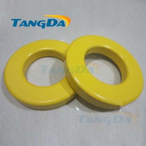 Tangda Iron powder cores T520-26 OD*ID*HT 132*78*20.3 mm 149nH/N2 75ue Iron dust core Ferrite Toroid Core toroidal yellow white