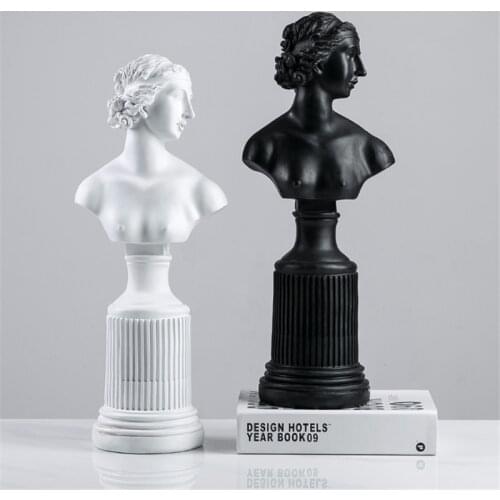 Nordic Creative Resin Goddess Plaster Sculpture Venus Decorative Ornaments Home Modern Crafts Decoration Miniature Figurines