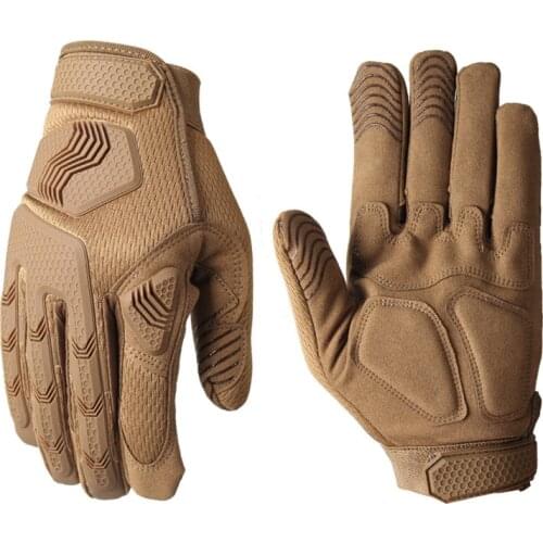 Military Training Shooting Army Tactical Protect Gloves Men Women Outdoor Hunting Climbing Camo Wearproof Rubber Nylon Mittens