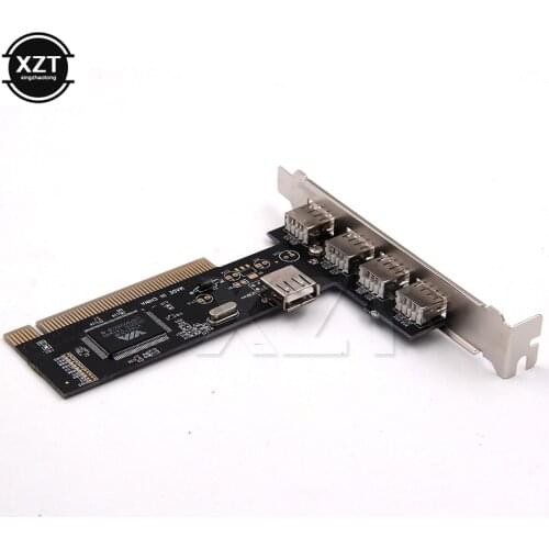 1pcs High Speed VIA HUB PCI Controller USB Card 2.0 4 Port 480Mbps Adapter PCI Cards