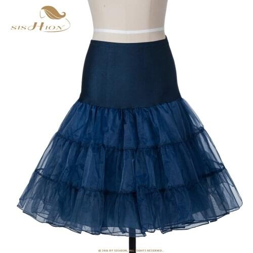 SISHION Tutu Skirt Swing Rockabilly Petticoat Underskirt Crinoline Fluffy Pettiskirt for Wedding Retro Vintage Tulle Skirt VD134
