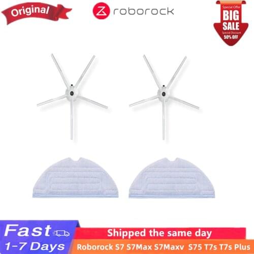 Original replacement parts,main side brush,mop,water tank,trash can,HEPA filter,charging stand,suitable for new Roborock S7 S75