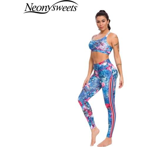 2021 Summer New Women Seamless Printing Sport Suit Of 2pcs Gym Workout Clothes Fitness And Scrunch Butt Leggings Yoga Set