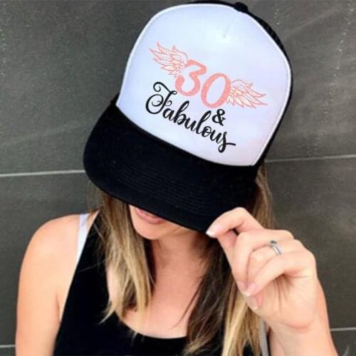 30 & Fabulous summer beach travel hat thirty years old Thirtieth 30th Birthday Party Decoration wife friend gift Photo props