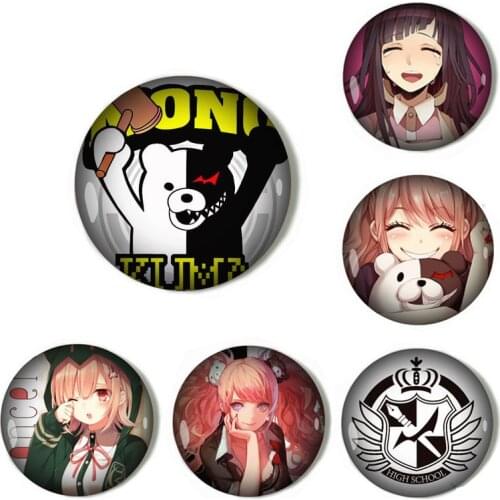 Anime Danganronpa Monokuma Brooch Cosplay Badge Backpacks Button Badges BroochWomen Clothes Xmas Gift