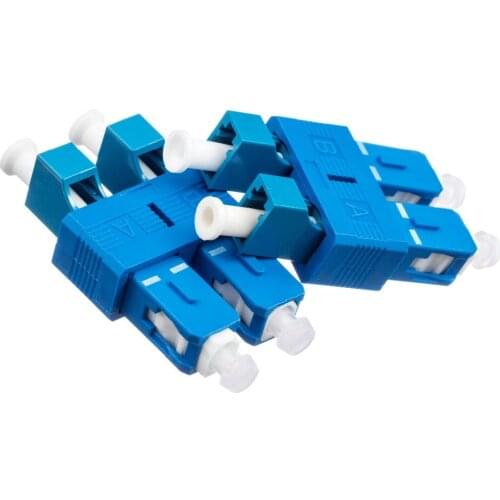 Free Shipping 2pcs/lot SC/UPC-LC/UPC Singlemode Optical Adapter SC Male to LC Female Double core Fiber Optic Adapter