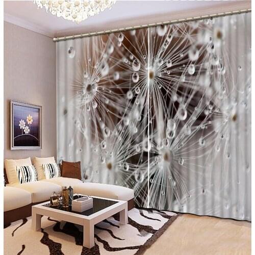 Decoration home living room bedroom curtains custom 3d photo curtain Clear water drops curtains 3d stereoscopic blackout curtain