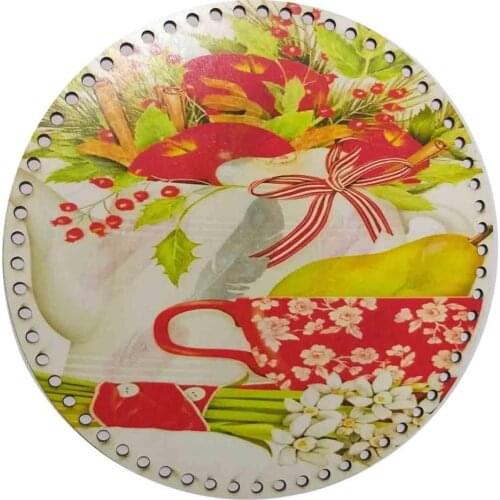 30 Cm Diameter Picture Wood Tray Base New NY20