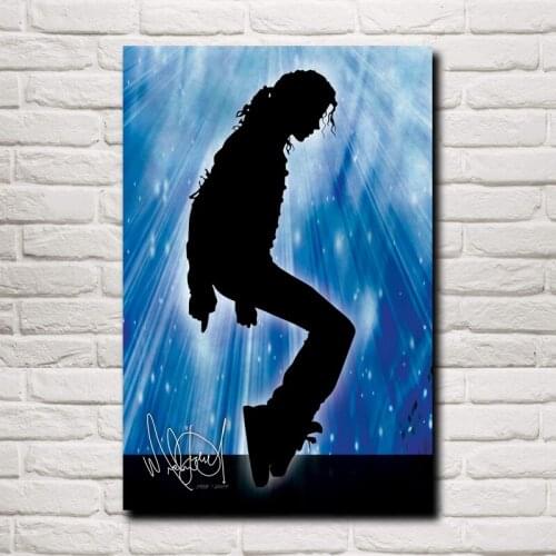 FOOCAME Famous Rock Singer Michael Jackson Art Wall Painting Silk Modern Home Decoration Pictures Classic Posters and Prints