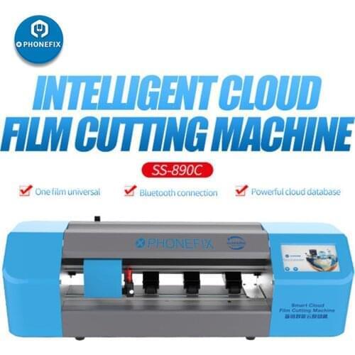 SS-890C Sunshine Auto Film Cutting Machine Cell Phone Tablet Front Glass Back Cover Protect Film Cut Tool Protective Tape