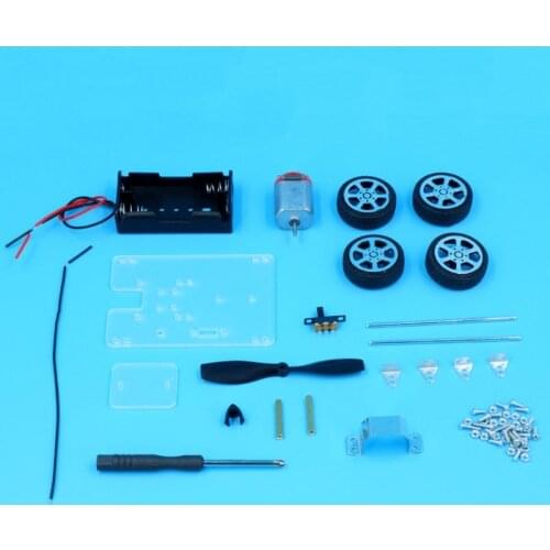 HX5D Wind-powered Car Science Experiment Puzzle Assembled Childrens Electric Toy Technology Science Toys Educational Kits