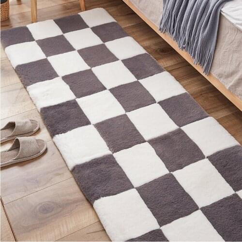 Faux Rabbit Fur Carpet Modern Home Decor Living Room Children Crawling Mat Soft Fluffy Plush Rugs Artificial Sheepskin Foot Pads