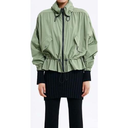 New England style Drawstring hooded jacket jaqueta casacos female was thin cool feel jacket factory Sunscreen outerwear wq1756