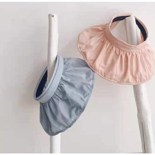 Summer New Kids Girls Visor Cap Straw Hat Trim Sun-Resistant Baseball Hat with for Summer Fall Beach Caps