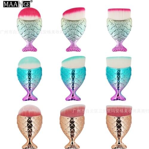 MAANGE Makeup Brush Small Fish Tail Makeup Tool Cosmetic Brushes Gift for Women Hot Selling