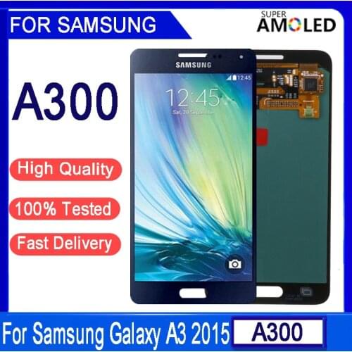 Original 4.5" AMOLED A300F LCD For SAMSUNG Galaxy A3 2015 A300 A3000 A300H A300M LCD Display Touch Screen Digitizer Assembly
