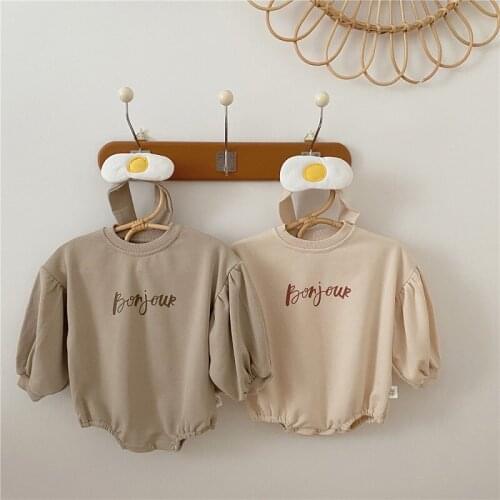 Autumn Toddler Baby Clothes Girls Sweatshirt Rompers Set Long Sleeve Shirts Pullover Cotton Sweater Korean Style Girls Jumpsuits