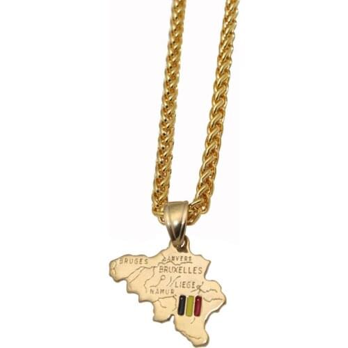 Belgium map pendant necklace , country map jewelry
