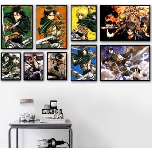 Prints Home Decor Wall Art Canvas Painting Attack On Titan Anime Modern Modular Pictures Nordic Style Poster For Children Room
