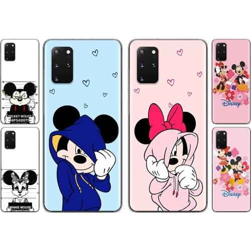 Mickey mouse love For Samsung S20 FE A91 A81 A72 A71 A52 A51 A42 A41 A32 A31 A21 A12 Lite Transparent Phone Case