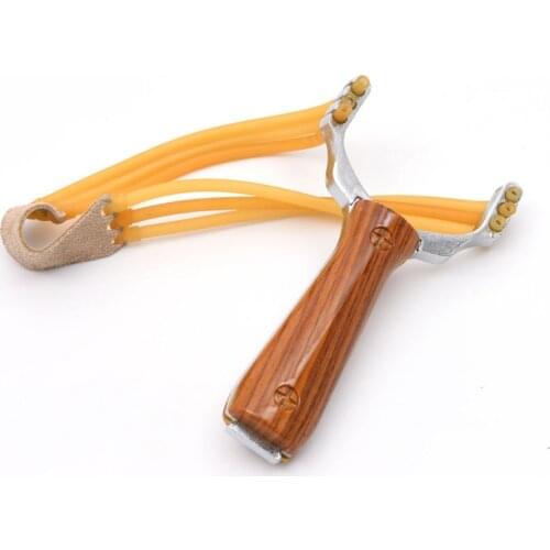 Outdoor Self defense Slingshot Aluminium Alloy Powerful Steel Catapult Marble Hunting Games Bow Catapult With Rubber Band