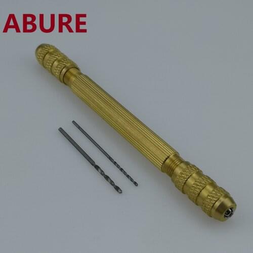 1 set Round Pattern AR Mix Chamber Clean Drill Bit with Golden Pin Vise 117661