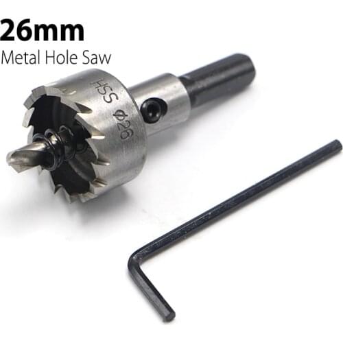 1Pc 26mm 1.02" Core Drill Bit Metal Hole Saw High Speed Steel Core Special for HSS Stainless Steel