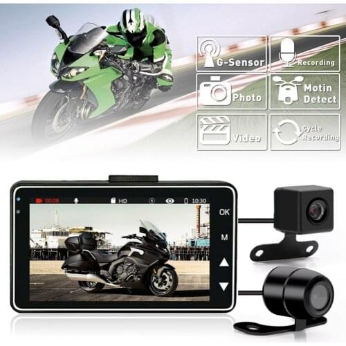 Universal Convenient Motorcycle Dashcam Portable High Definition ABS 1080P Front Rear Dual Lens Motorcycle DVR for Driving