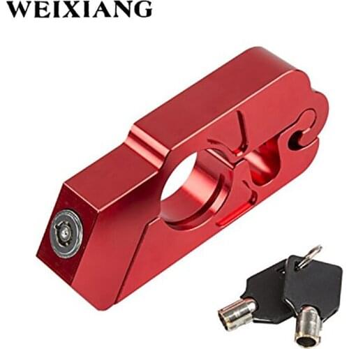 Universal Motorcycle Handlebar Safety Lock Scooter Brake Throttle Grip Anti Theft Protection Security Locks Aluminum Alloy