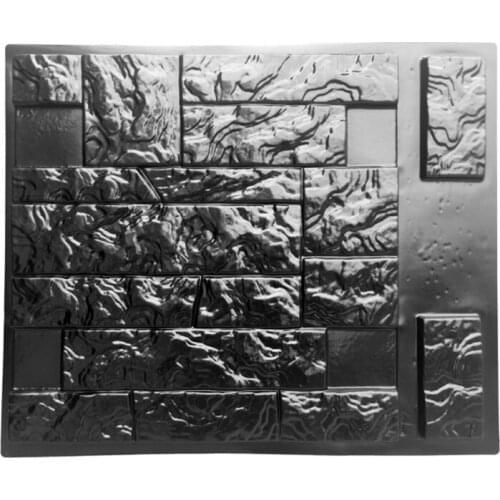 Vertical Concrete Stamps Wall Concrete Plaster Garden House Wall Stone Tiles Stone Mold Cement Bricks Maker Mould Retro