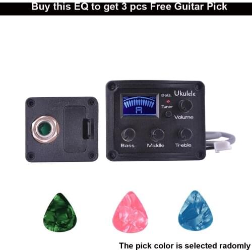 High Quality Ukulele Ukelele Uke Guitarlele Guitarlili Piezo Pickup Preamp 3-Band EQ Equalizer Tuner System with LCD Display