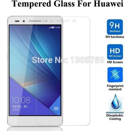 Top Quality 9H Phone Premium Tempered Glass For Huawei Honor 3C/3X/4/4C/4A/4X/4Xmini/6/6Plus/7 Screen Protector HD Film 300pcs