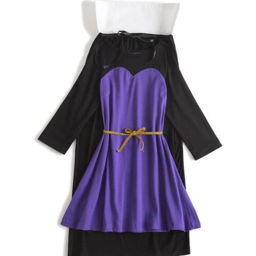 Witch fairy dress halloween costumes for women cosplay costumes Maleficent evil queen dress with cape Descendants sexy cosplay