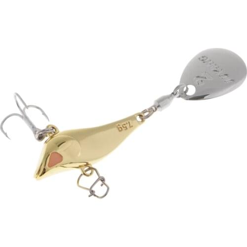 Fishing Metal Spoon Lure Sequins Baits CrankBait Treble Hook 7.5g Hard Lure